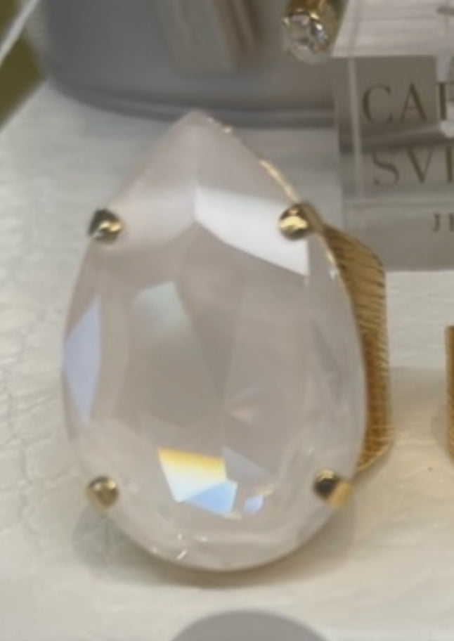 PERFECT DROP RING GOLD ELECTRIC WHITE