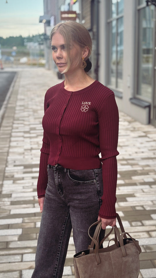 Love Cardigan Burgundy