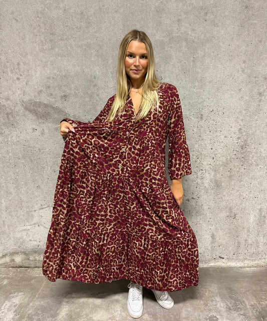 Leo dress Wine