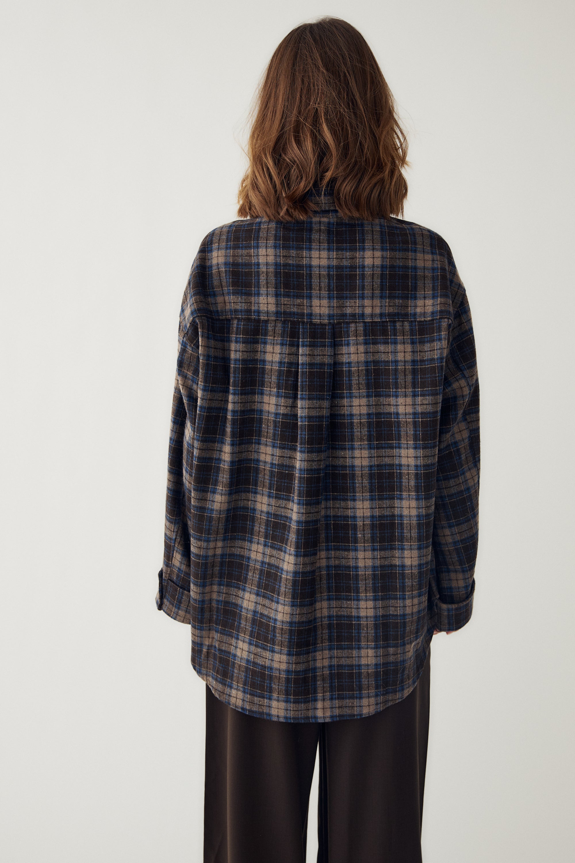 Marlon Shirt Brown Blue Check
