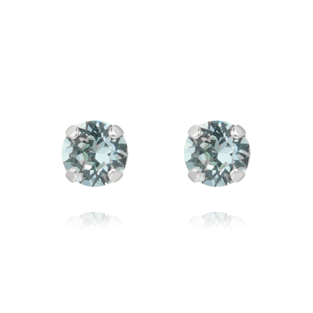 MINI STUD EARRINGS / LIGHT AZORE