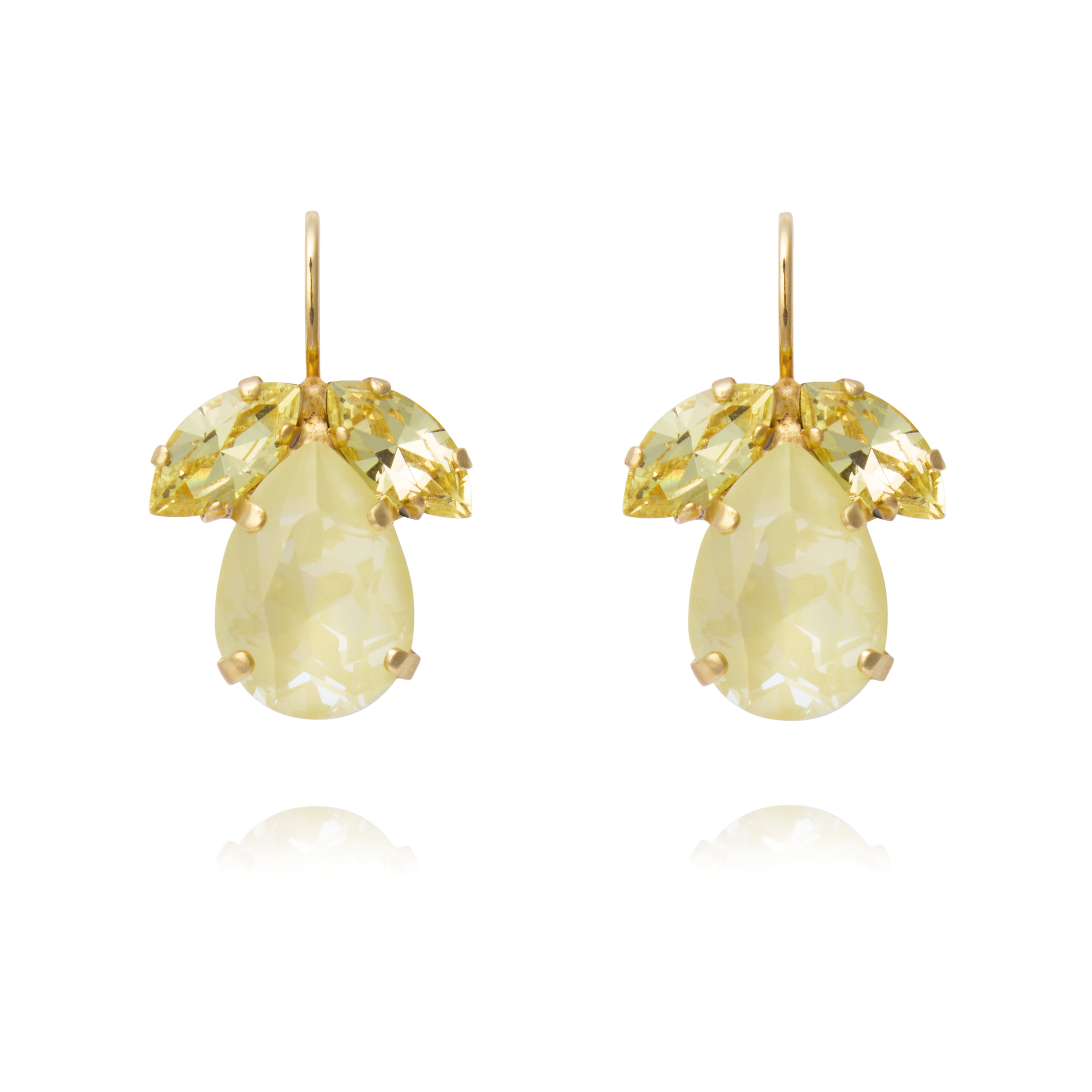 Timo Earrings Soft Yellow Combo Gold