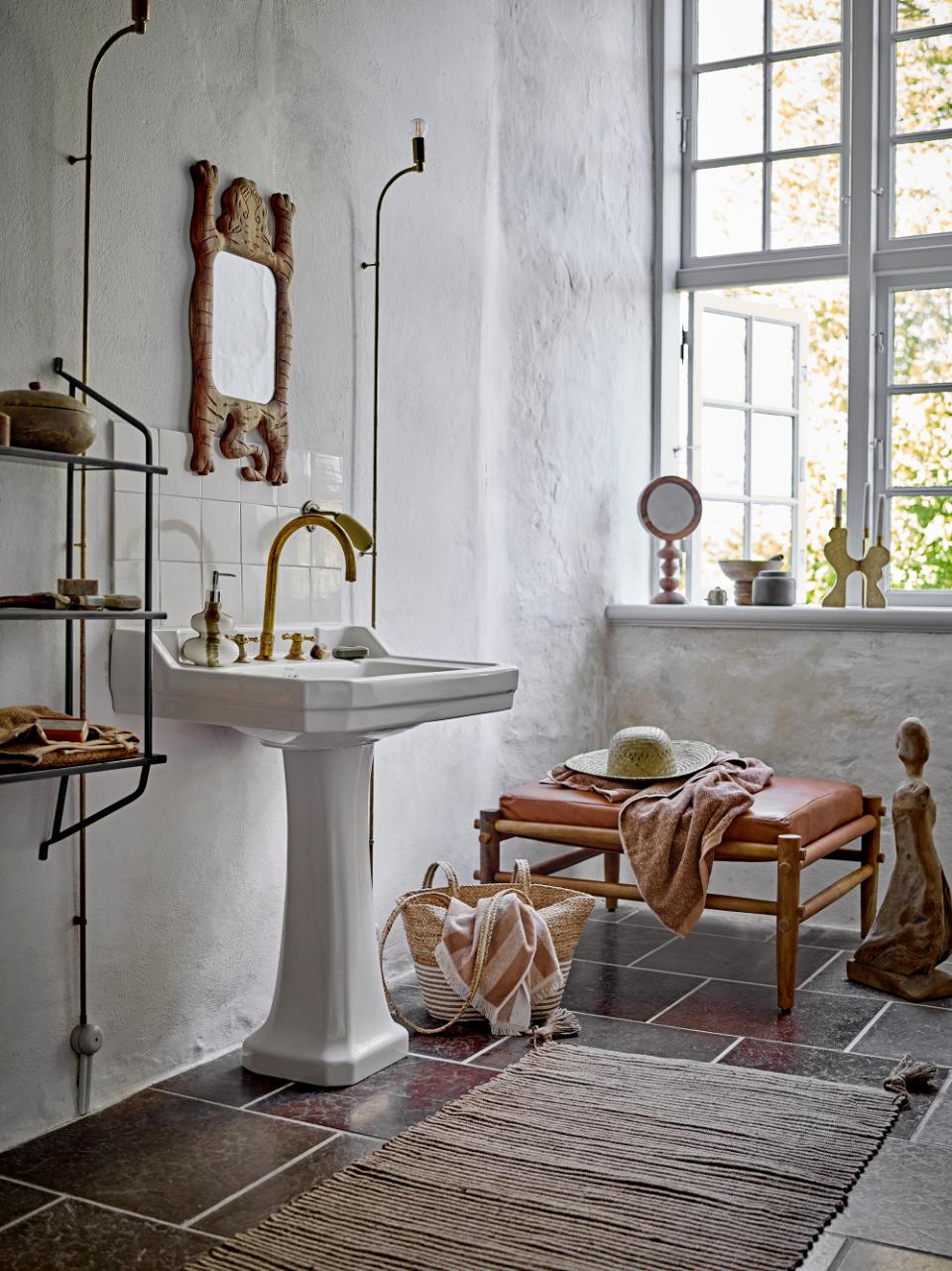 Marga Wall Mirror, Brown, Acacia ( skickas ej)