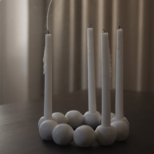 Bright Candle holder - white