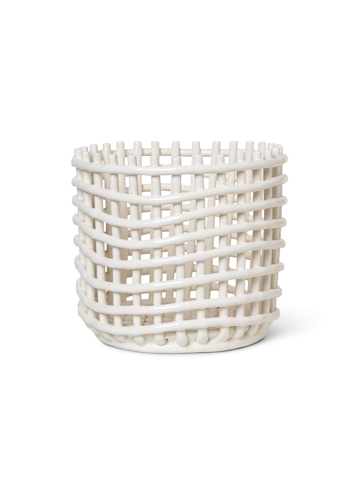Ceramic Basket - Large - Off-white