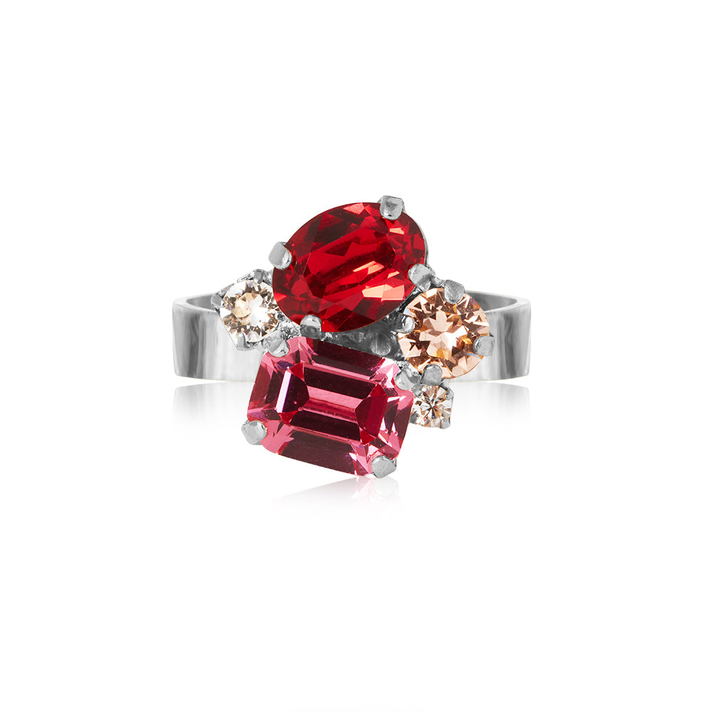 PETITE CAROLINA RING/SCARLET COMBO