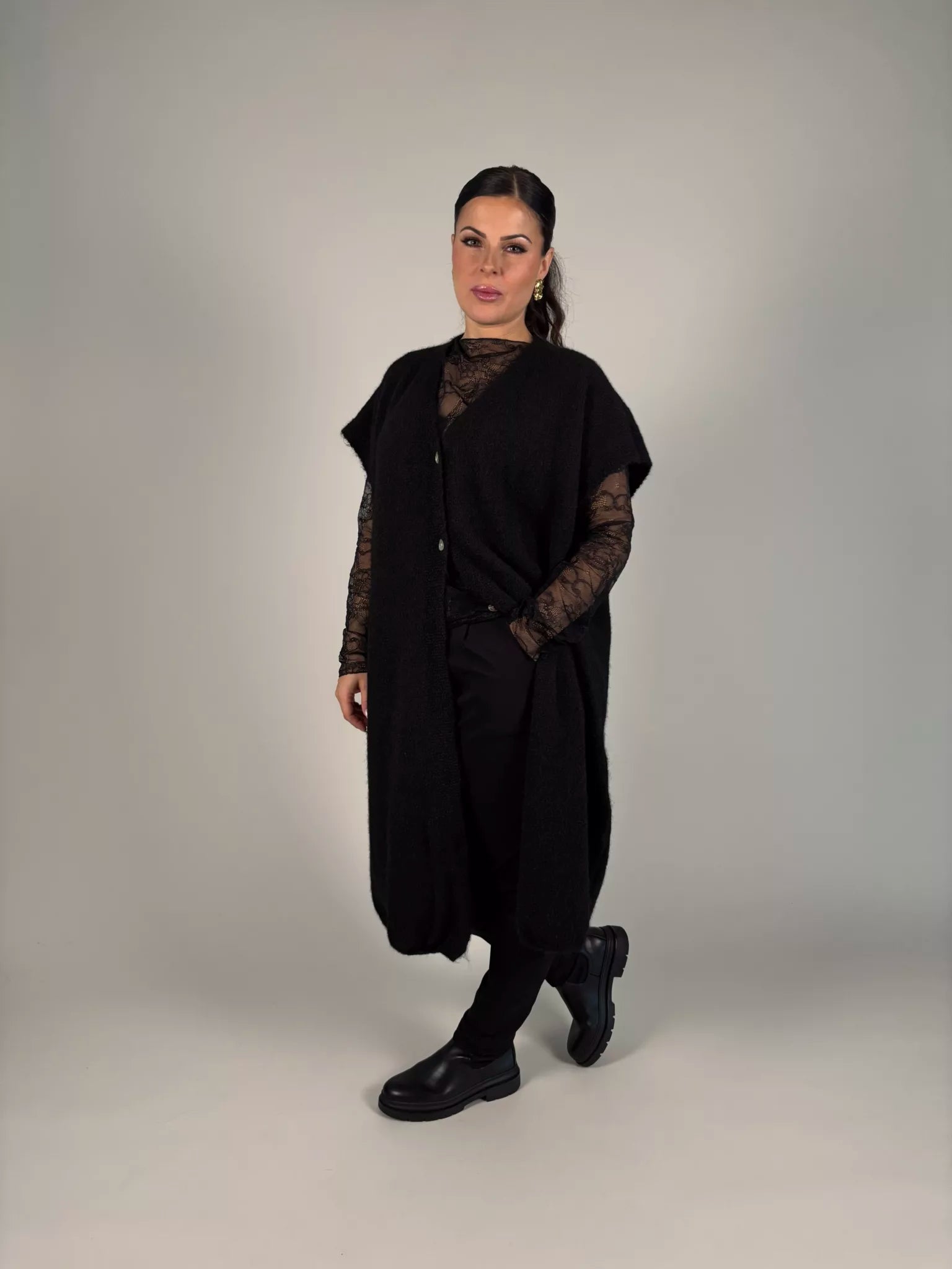 Lace topp svart