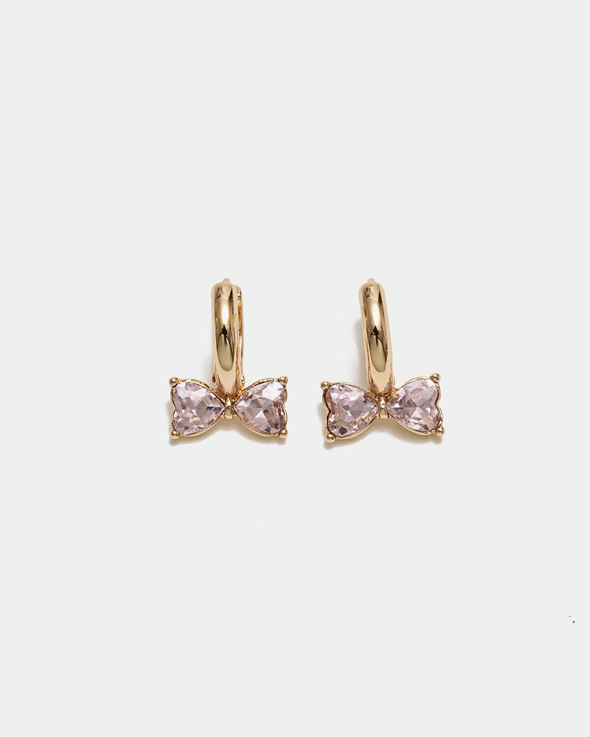 BOW EARRINGS LIGHT PINK