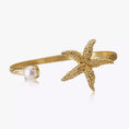 Load image into Gallery viewer, SEA STAR BRACELETGOLD CRYSTAL
