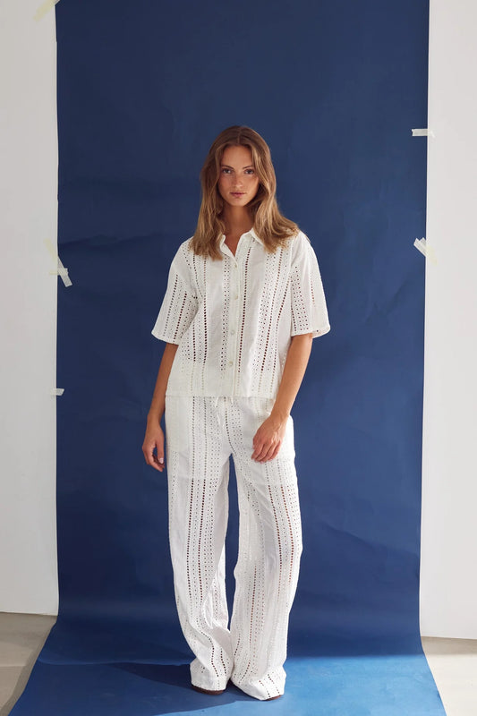 Kimona pants white