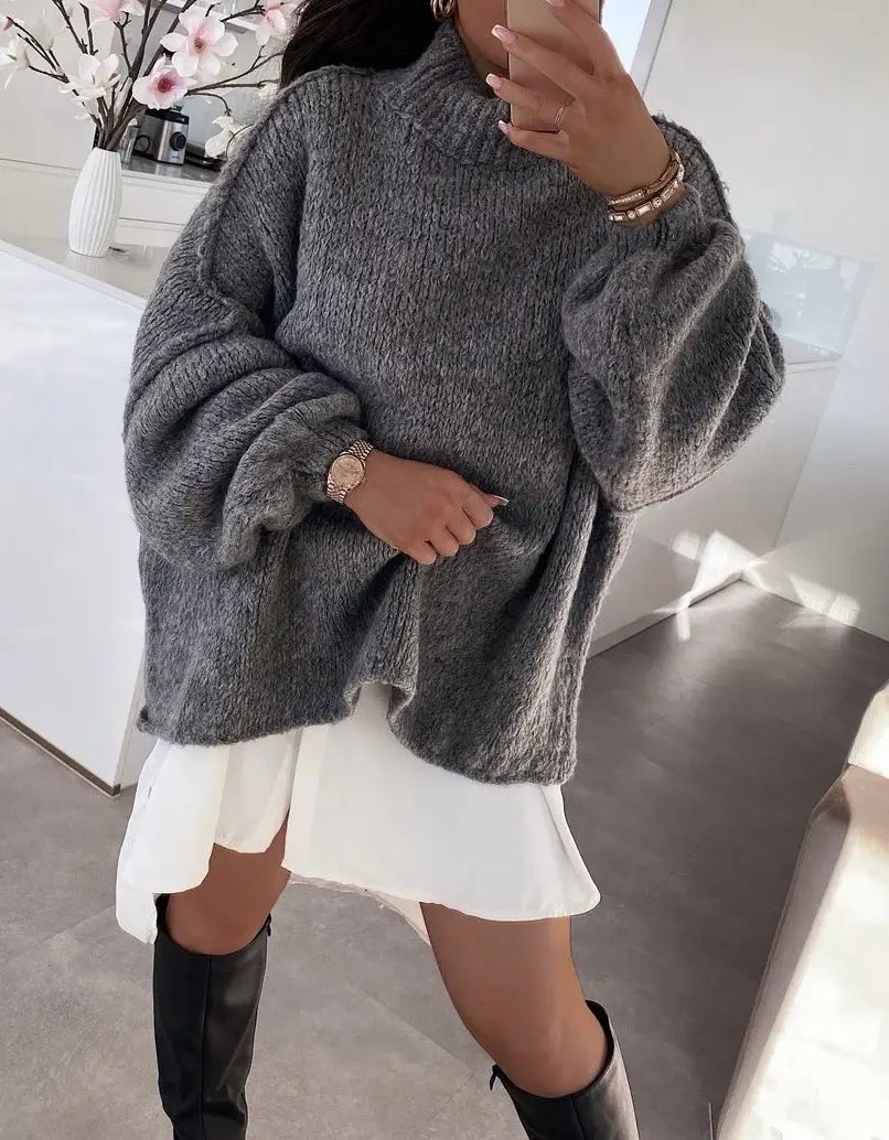 Bianca chunky tröja Grå