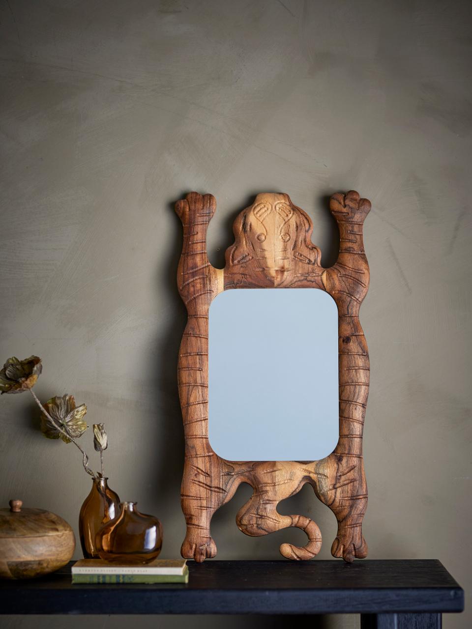 Marga Wall Mirror, Brown, Acacia ( skickas ej)