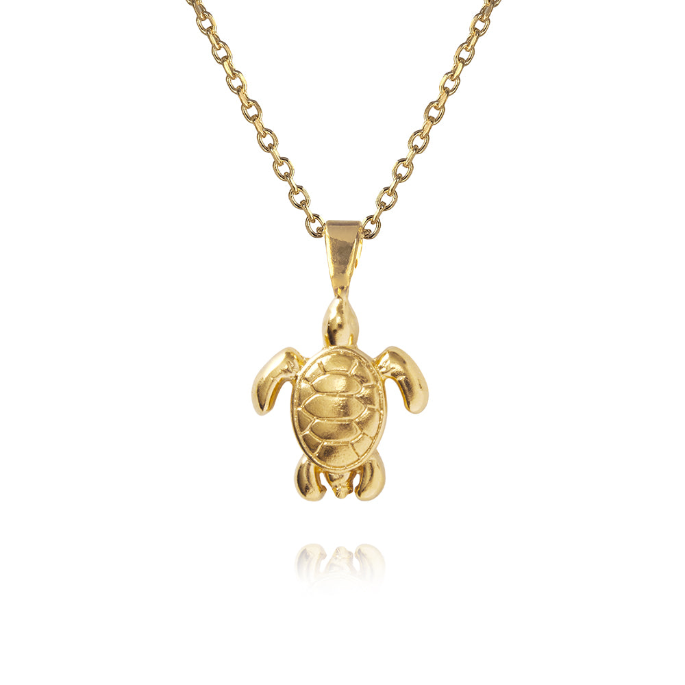 TURTLE NECKLACE GOLD GOLD