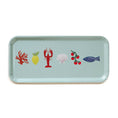 Load image into Gallery viewer, Rektangulär serveringsbricka 'Seaside Lunch' 32x15 cm - Seafoam

