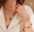 Load image into Gallery viewer, MINI DROP NECKLACE / MAJESTIC GREEN
