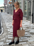Load image into Gallery viewer, Anna set Cardigan + Dress  Burgundy
