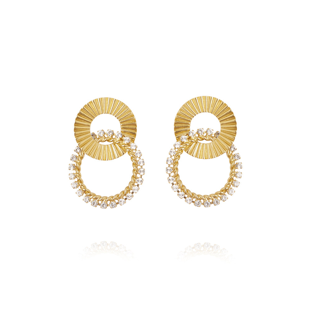 GIANNA EARRINGS GOLD CRYSTAL