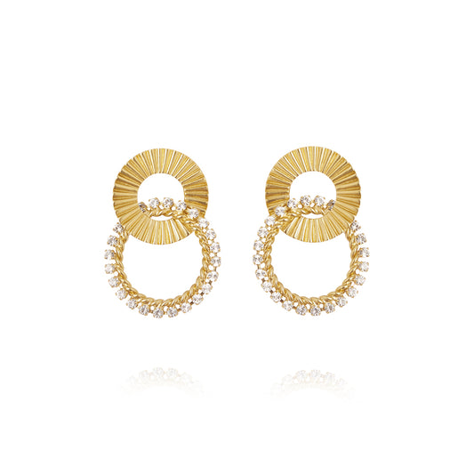 GIANNA EARRINGS GOLD CRYSTAL