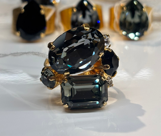 Carolina ring gold black combo