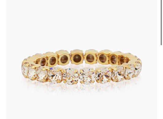 Gia Stud Bracelet Gold Light Silk