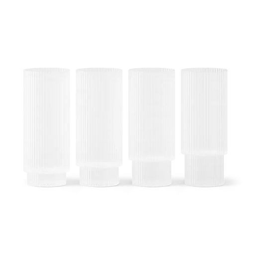 Ripple long drink frosted glas 4-pack