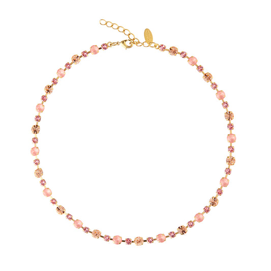 CALANTHE NECKLACE GOLD FLAMINGO COMBO