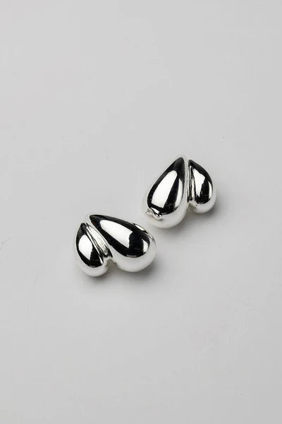 TWIN DROP EARRINGS SILVER