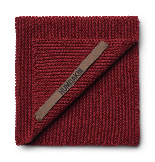 Knitted Dishcloth - Maroon