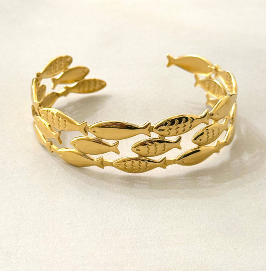 Fiskarna armband i rostfritt stål