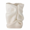 Load image into Gallery viewer, Fabric Vase, White, Stoneware
