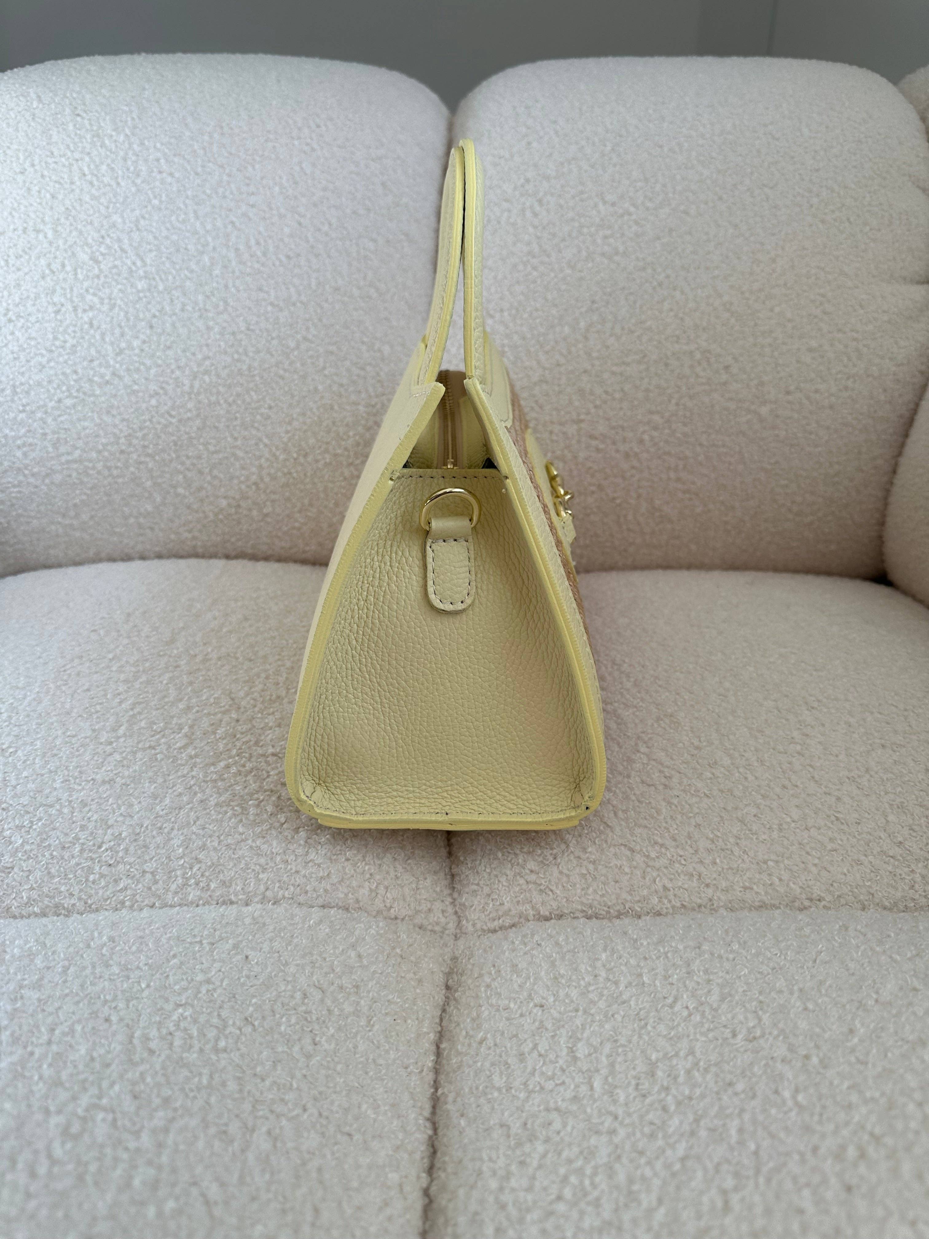 PANAREA- raffia: Butter yellow