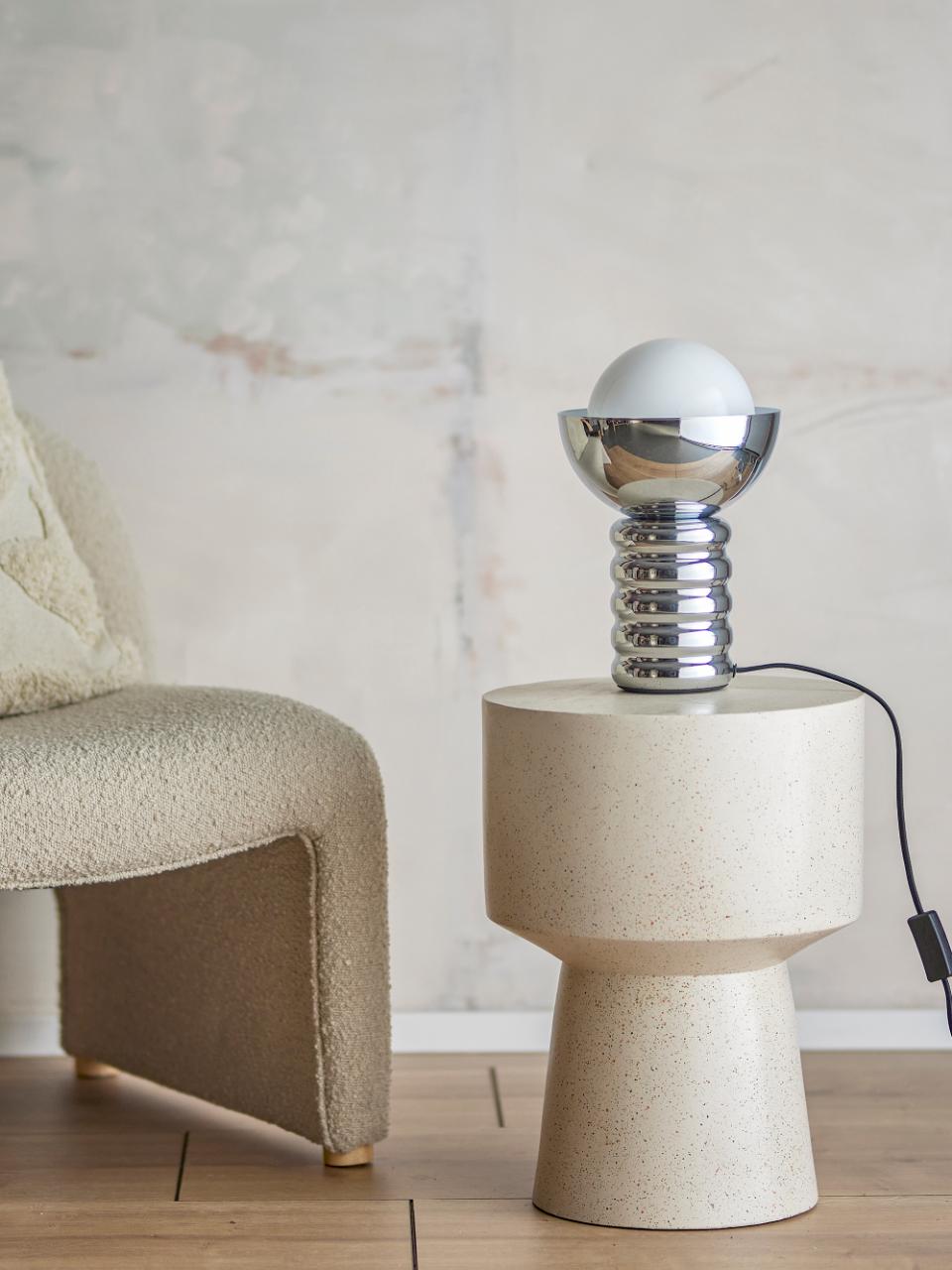 Spike Table lamp, Silver, Metal