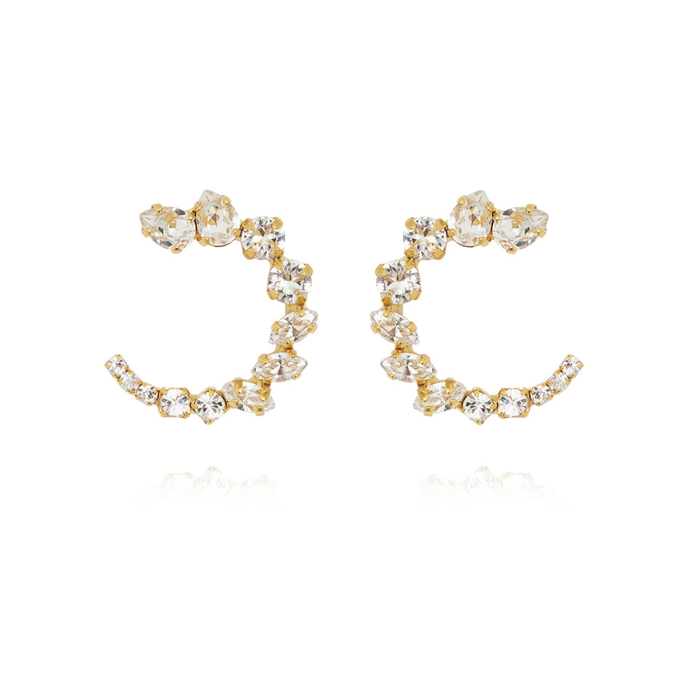 MINI ANGIE EARRINGSGOLD CRYSTAL