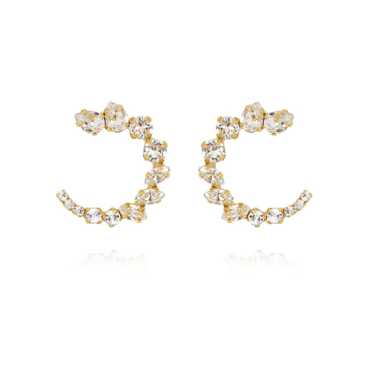 MINI ANGIE EARRINGSGOLD CRYSTAL