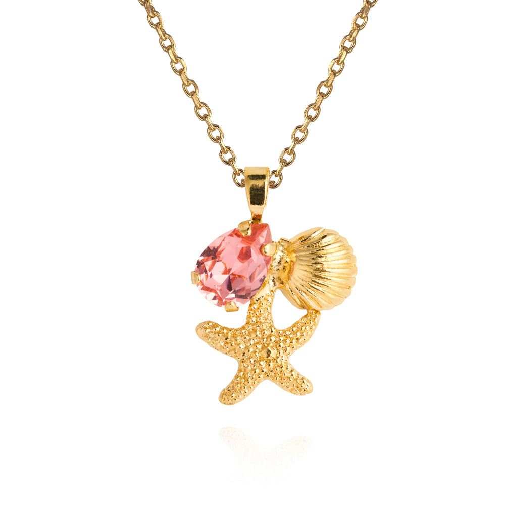CS SEASCAPE NECKLACE ROSE PEACH GOLD