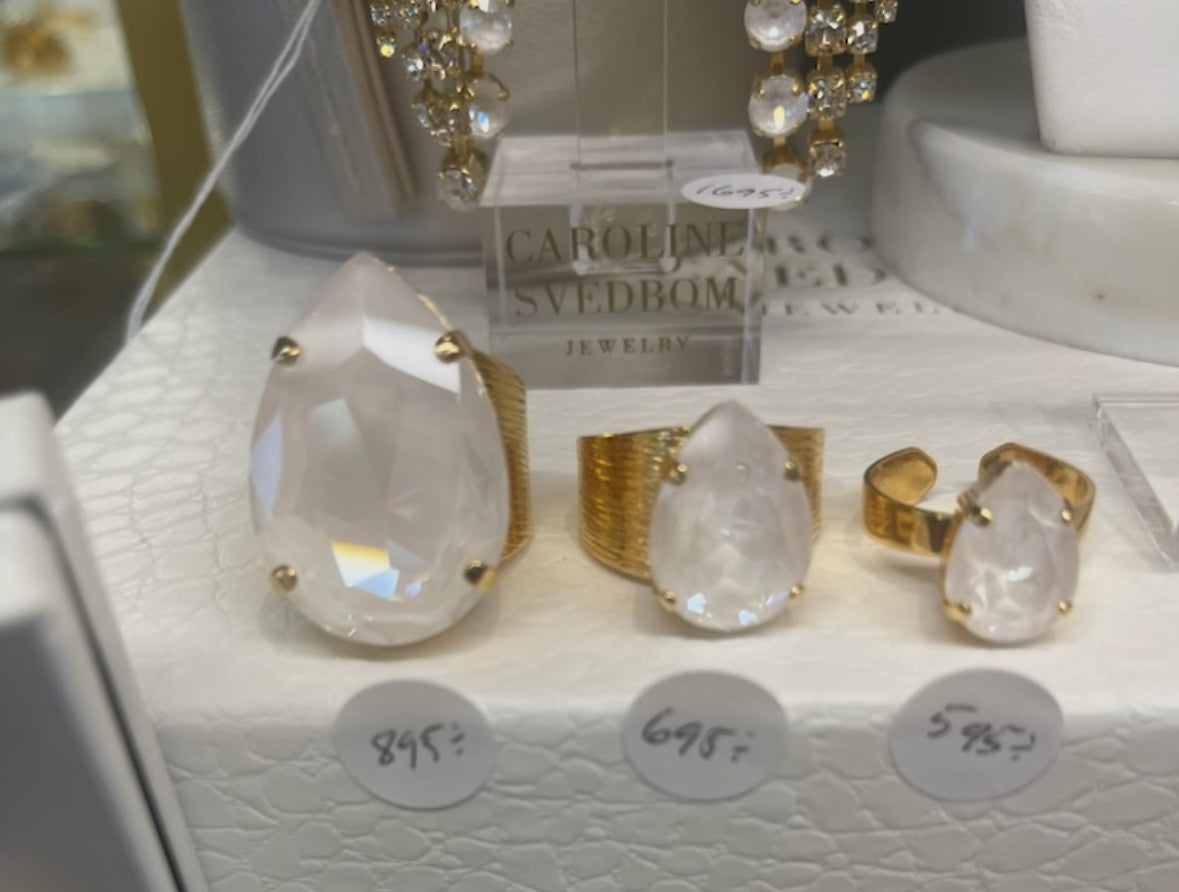 PERFECT DROP RING GOLD ELECTRIC WHITE