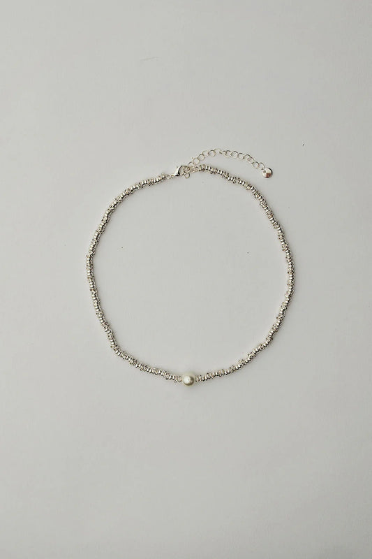 Glow Short Necklace Silver