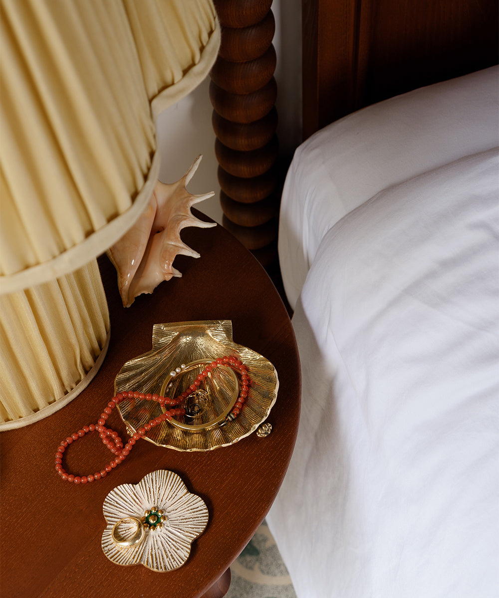 Faye flower smyckes fat White S