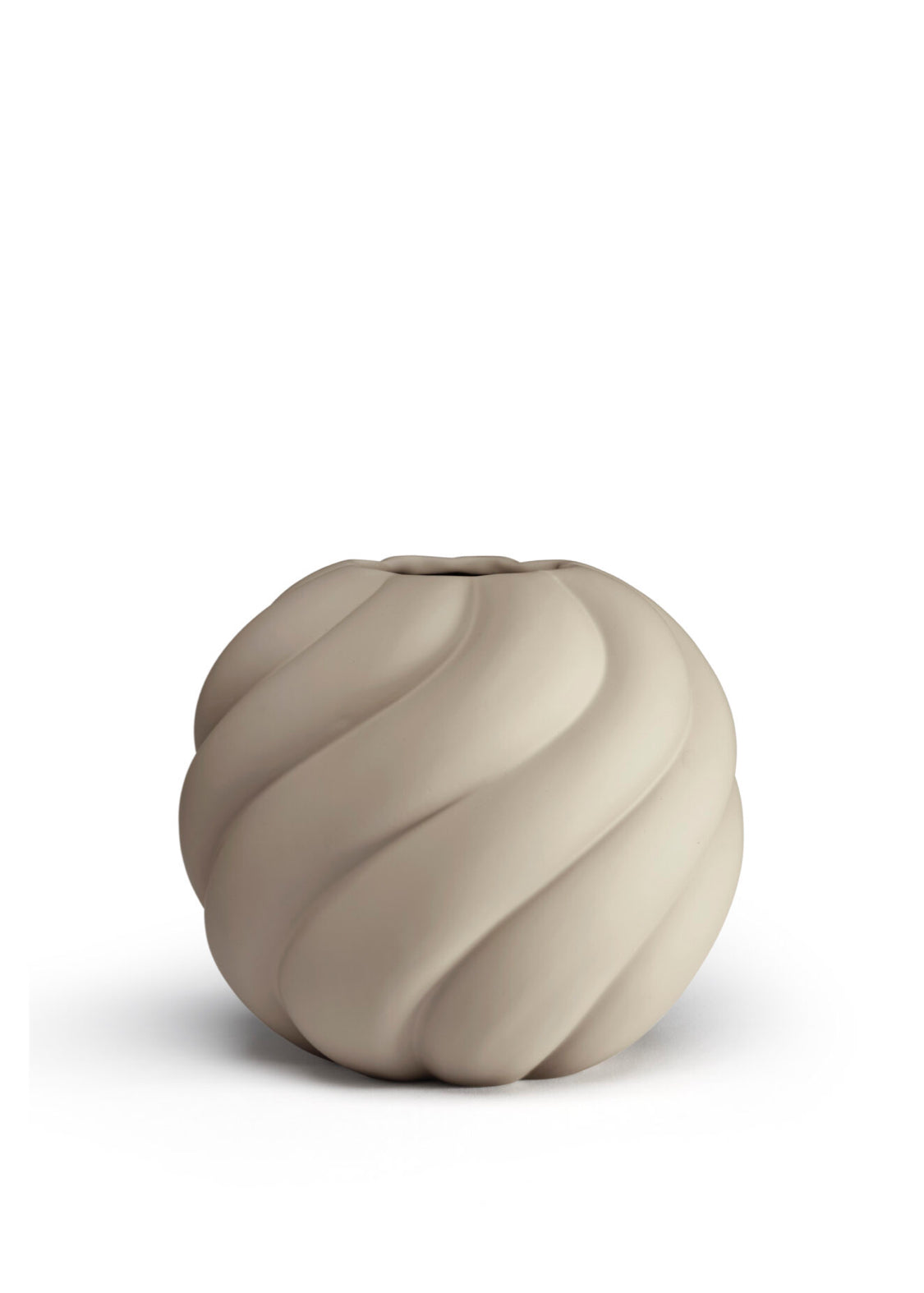 Twist Ball Vase 20cm Sand