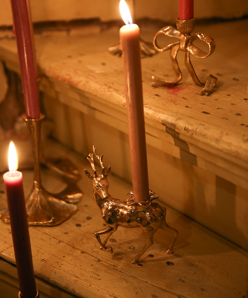 Lovely Deer Candle Holder Set