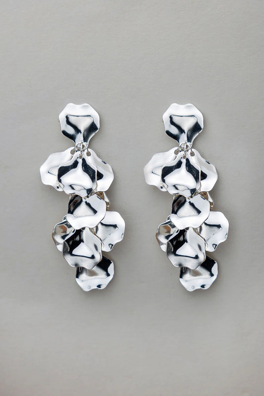 LEAF EARRINGS MINI SILVER