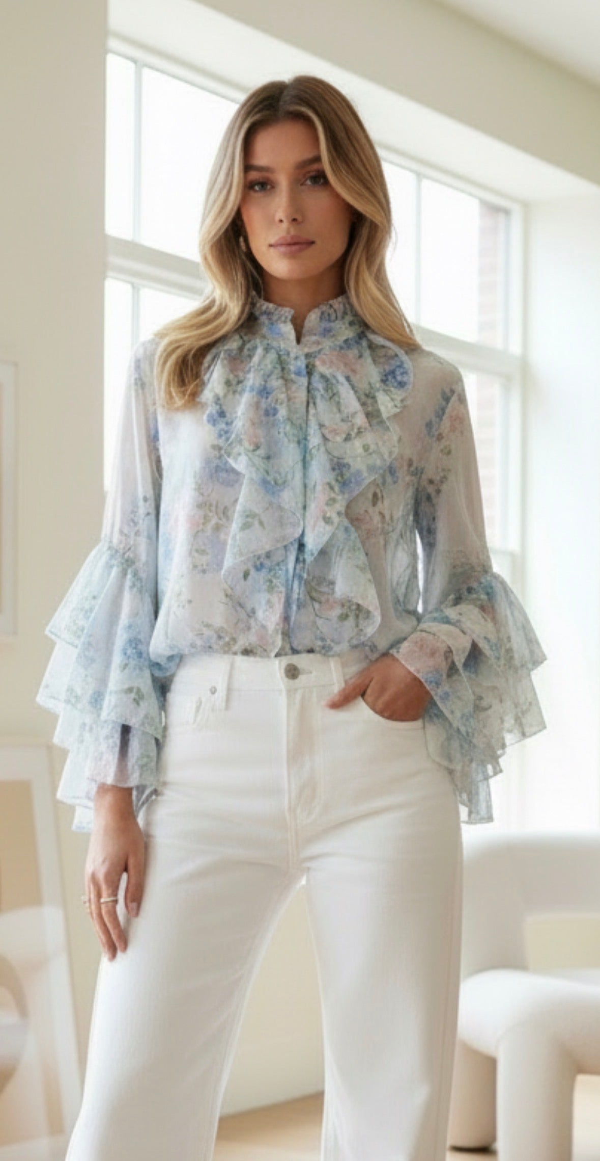 Emelie blus i tencel Ciel