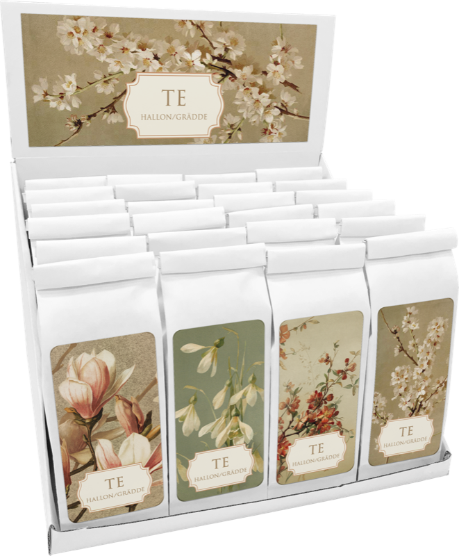 Te hallon & grädde kommer snart