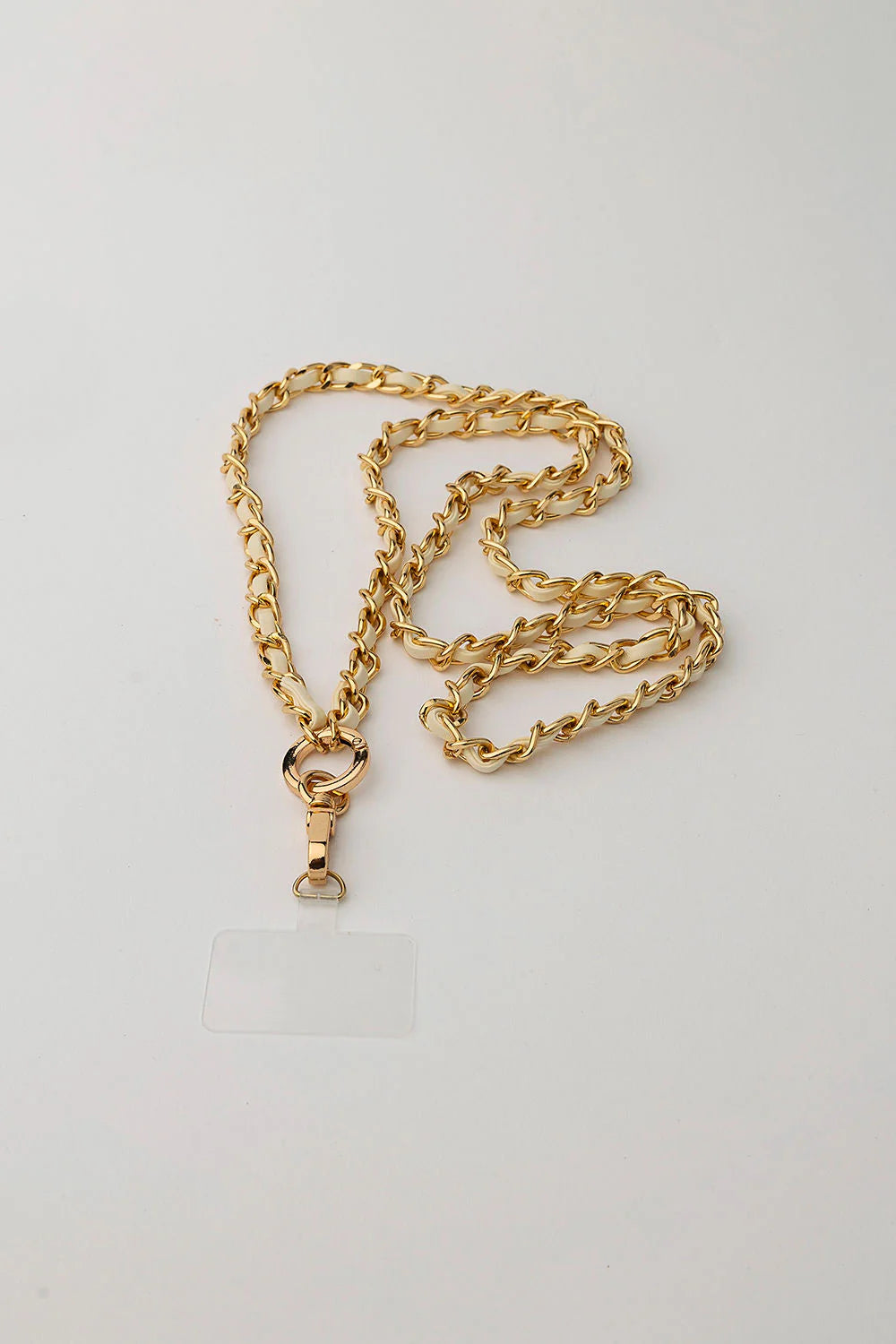 CLAIRE PHONE STRAP OFFWHITE W GOLD