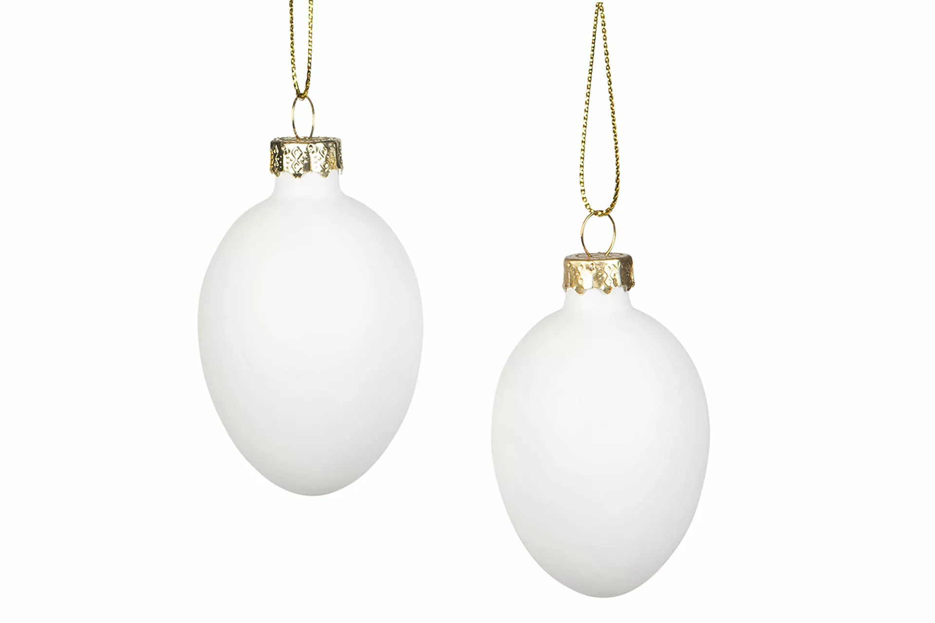 Vita ägg i glas 6st 6 cm