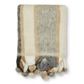 Load image into Gallery viewer, Brown striped mohair Throw
