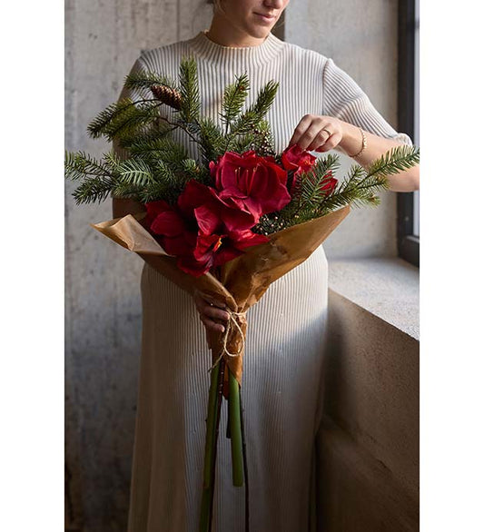 Amaryllis Real Touch Röd