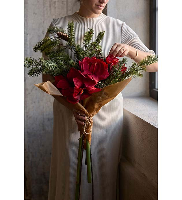 Amaryllis Real Touch Röd