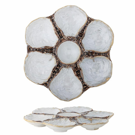 Maro Tray, Grey, Stoneware