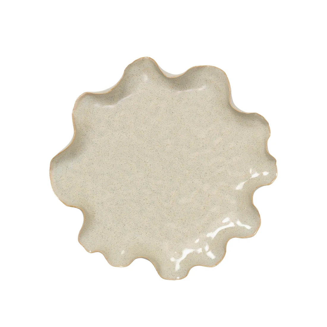 Cori Deco Plate White Cream Ø24